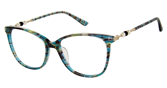 Ann Taylor Eyeglasses AT021 EMERALD HORN/C02