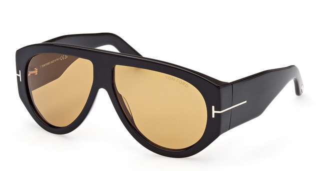 Tom Ford Eyeglasses FT1044 shiny black / brown/01E