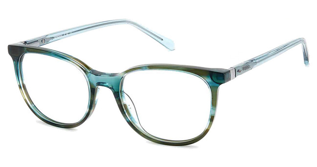 Fossil Eyeglasses FOS 7143 GREEN HRN/06AK