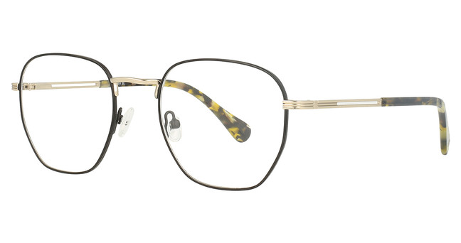 Hurley Eyeglasses HMO118 Semi Matte Black / Semi Matte Light Gold/002