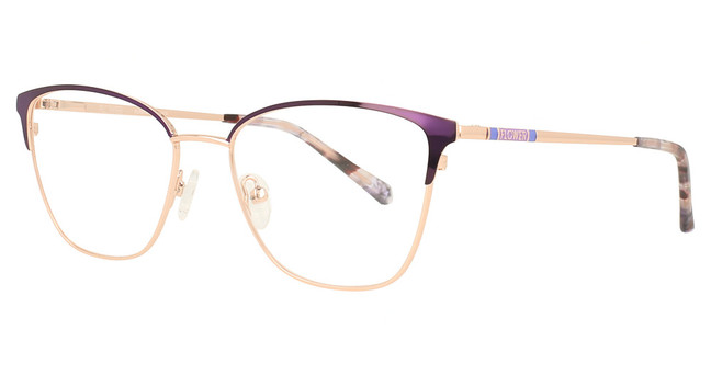 Flower Eyeglasses FLR6054KP Shiny Purple / Shiny Rose Gold/513