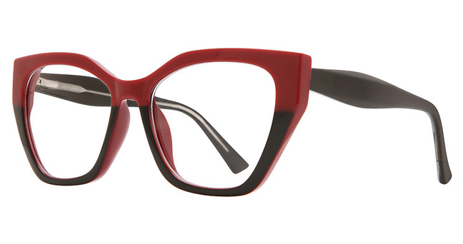 Zimco Eyeglasses Elyssa BURGANDY BLACK