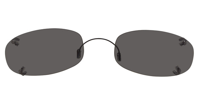 Hilco Eyeglasses Rimless Oblong Black