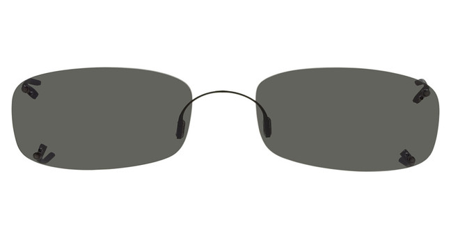 Hilco Eyeglasses Rimless Low Rectangle Black