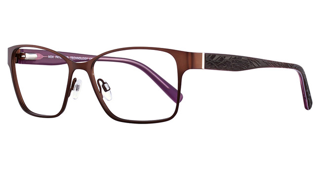 Manhattan Design Studio Eyeglasses S3298 Stn Chocolate/Drkbrown/10
