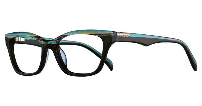 Scott Harris Eyeglasses Scott Harris 468 Teal Multi/Black/1