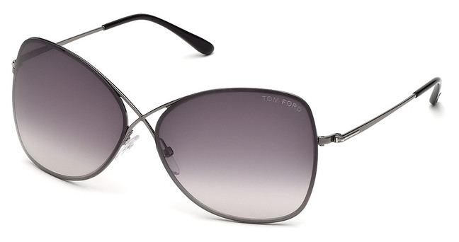 Tom Ford Eyeglasses FT0250 shiny gunmetal / smoke mirror/08C