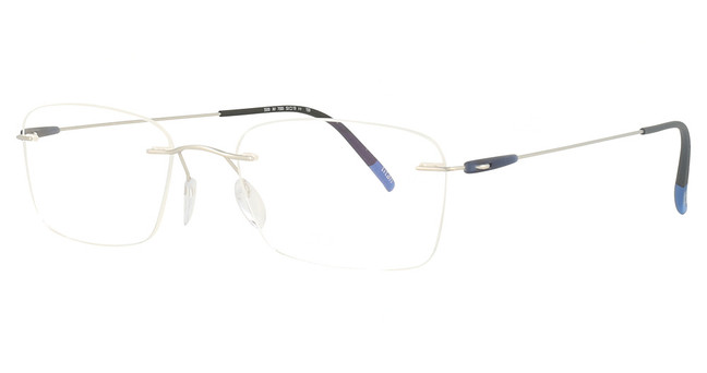 Silhouette Eyeglasses 5500 AV Rhodium/Lapis/7000