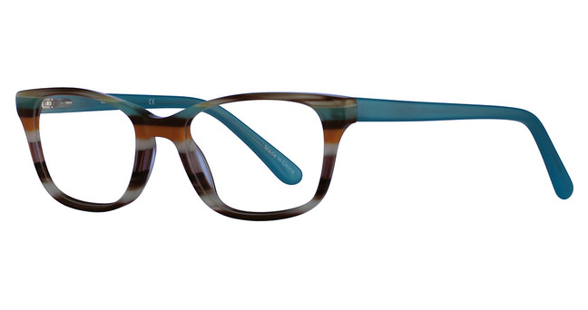 db4k Eyeglasses Fashion Plate Aqua/Apricot Stripe/3