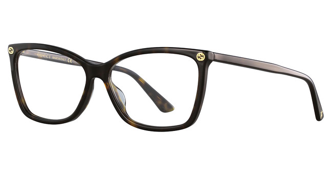 Gucci Eyeglasses GG0025O Avana-Avana-Transparent/002