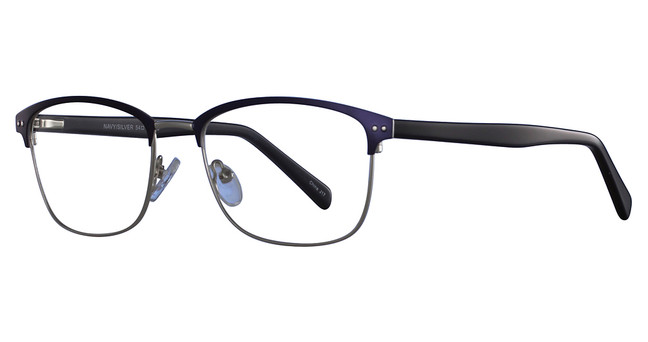 Continental Optical Imports Eyeglasses Fregossi 654 Navy/Silver