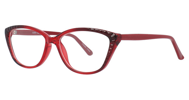 4U Eyeglasses U209 BURGUNDY