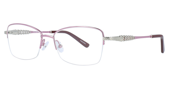 Valerie Spencer Eyeglasses 9359 BURGUNDY/SILVER