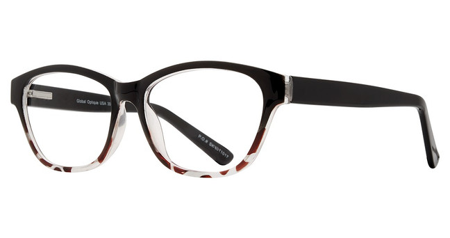 Global Optique Eyeglasses LP035 DEMI BLACK