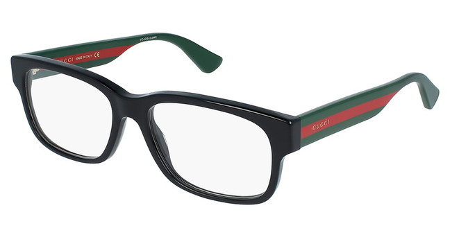 Gucci Eyeglasses GG0343O BLACK-MULTICOLOR-TRANSPARENT/007