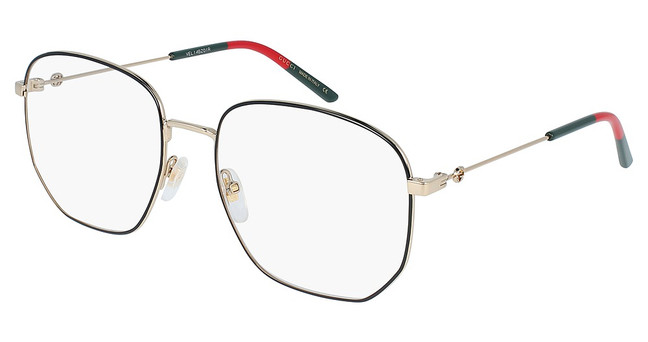 Gucci Eyeglasses GG0396O GOLD-GOLD-TRANSPARENT/001
