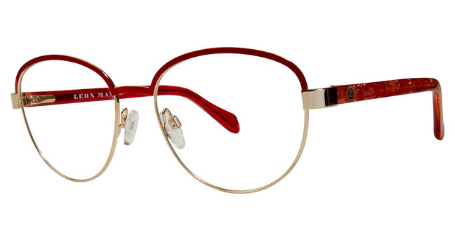 Leon Max Eyeglasses Leon Max 4067 Red/Gold/86