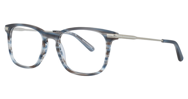 Scott Harris Vintage Eyeglasses Scott Harris VIN-47 Matte Blue Stripe/Silver/3