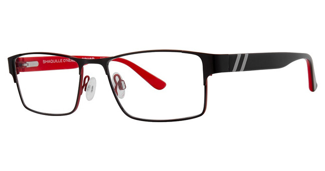 Shaquille O'Neal Eyeglasses Shaquille O'Neal 515M Black Red/239