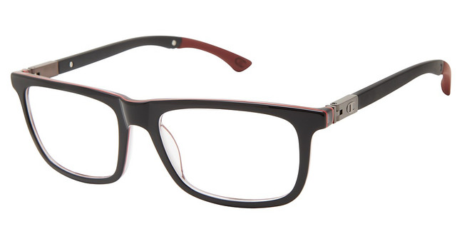 Champion Eyeglasses GOODLUCK BLACK/RED/C01