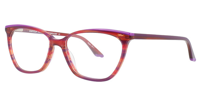 Easyclip Eyeglasses EC511 Pink & Purple Marbled & Purple/30
