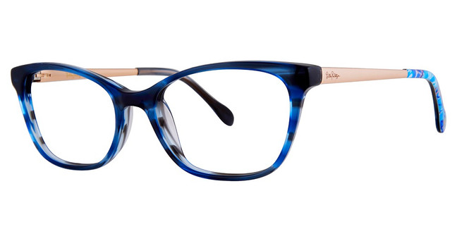 Lilly Pulitzer Eyeglasses Selma Blue Half Shell/BL