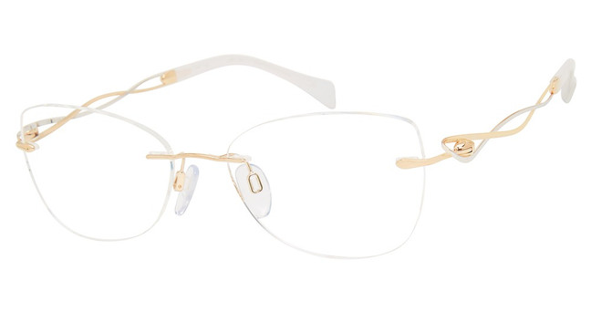 Line Art Eyeglasses XL 2147 White Gold/GW