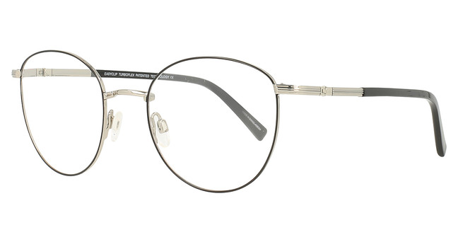 Easyclip Eyeglasses EC547 Satin Black & Shiny Silver/90