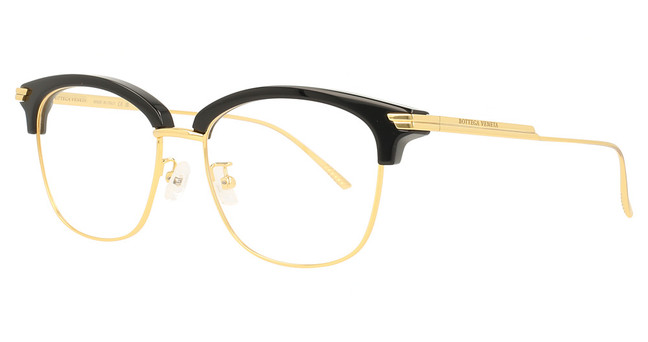 Bottega Veneta Eyeglasses BV1011OA BLACK-GOLD-TRANSPARENT/006