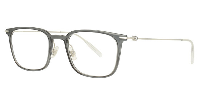 Montblanc Eyeglasses MB0100O GREY-SILVER-TRANSPARENT/001