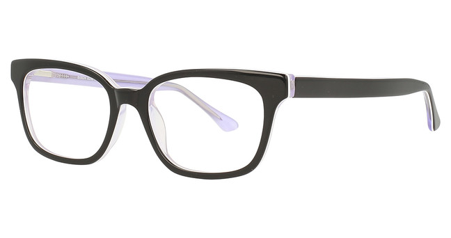 Optimate Eyeglasses BZ46 Black Over White Crystal/BKC