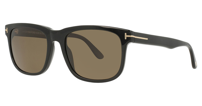 Tom Ford Eyeglasses FT0775 shiny black / brown polarized/01H