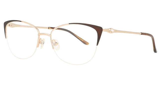 Adrienne Vittadini Eyeglasses 1264 Bronze/Tea Horn