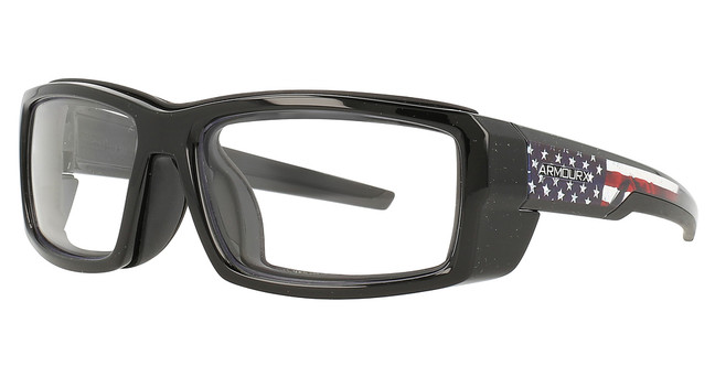 ArmouRx Eyeglasses 6014A BLACK WITH USA FLAG/USA