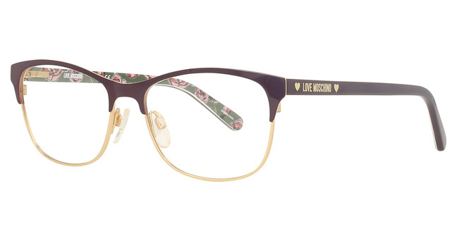Moschino Love Eyeglasses MOL526 PLUM/00T7
