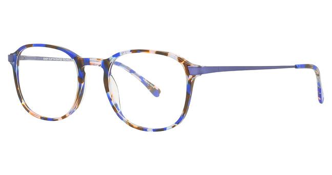 Easyclip EC549 Blue & Light Pink Tortoise & Brushed Blue Steel/50