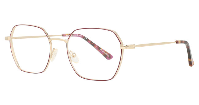 Adin Thomas Eyeglasses AT-486 Plum/Gold/3