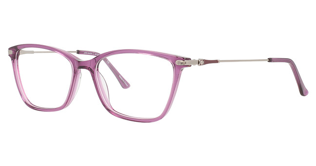 Cote d Azur Eyeglasses CDA 315 Plum/Graphite/2