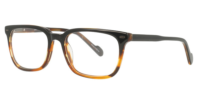 Adin Thomas Eyeglasses AT-498 Black/Amber/1