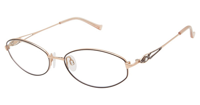 Tura Eyeglasses R590 dark gunmetal/rose gold/DGN