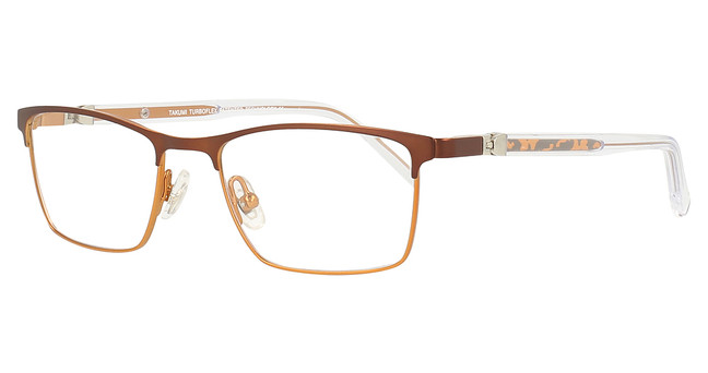 Takumi Eyeglasses TK1146 Matt Dark Brown & Matt Bronze/Matt Bronze & Orange & Crystal/10