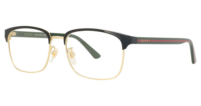 Gucci Eyeglasses GG0934OA BLACK-GREEN-TRANSPARENT/001