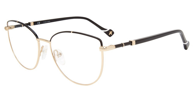 Yalea Eyeglasses VYA014 Gold Shiny Black 0301