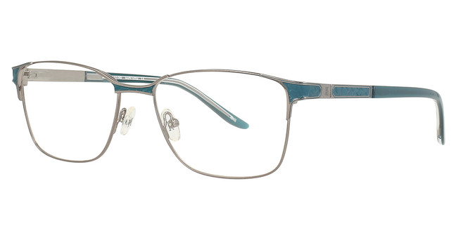 Helium Eyeglasses 4437 Gun/Turquoise