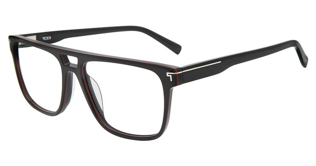 Tumi Eyeglasses VTU515 02KJ Black/Red
