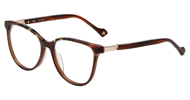 Yalea Eyeglasses VYA050V Transparent Tobacco 0851