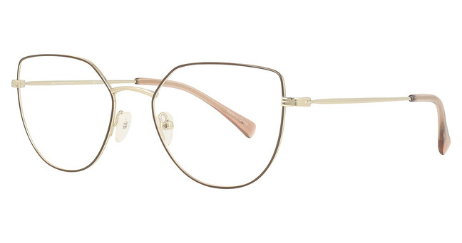 Adin Thomas Eyeglasses AT-542 Chocolate / Gold/1