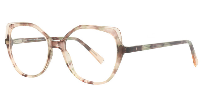 Helium Eyeglasses 4442 Blush Crystal/Green Tort