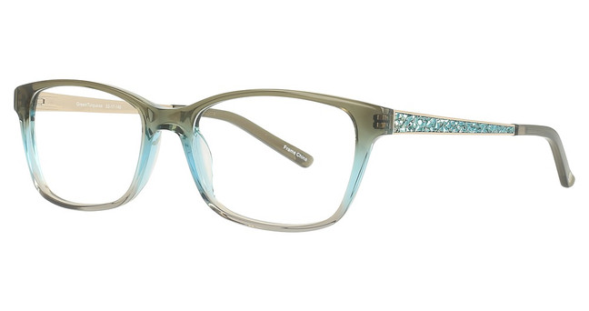 Encore Vision Eyeglasses Shimmer Green/Turquoise