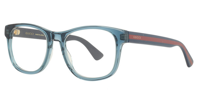 Gucci Eyeglasses GG0004ON BLUE-BLUE-TRANSPARENT/012